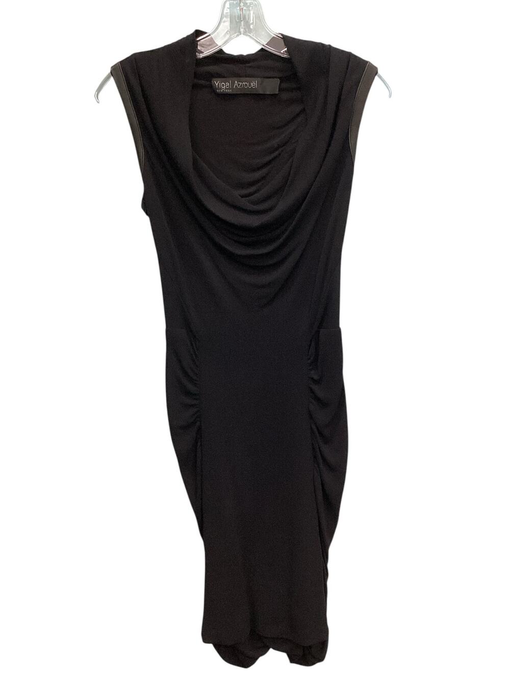 Yigal Azrouel Dress Women’s Size XS Bodycon Rushing Sleeveless Leather Arm Trim
